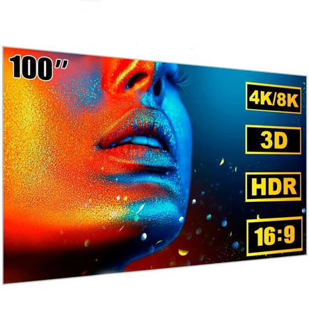 Pantalla Ecran Reflectiva Para Proyector 100 Pulgadas Gris Pantalla Ecran Reflectiva Para Proyector 100 Pulgadas Gris