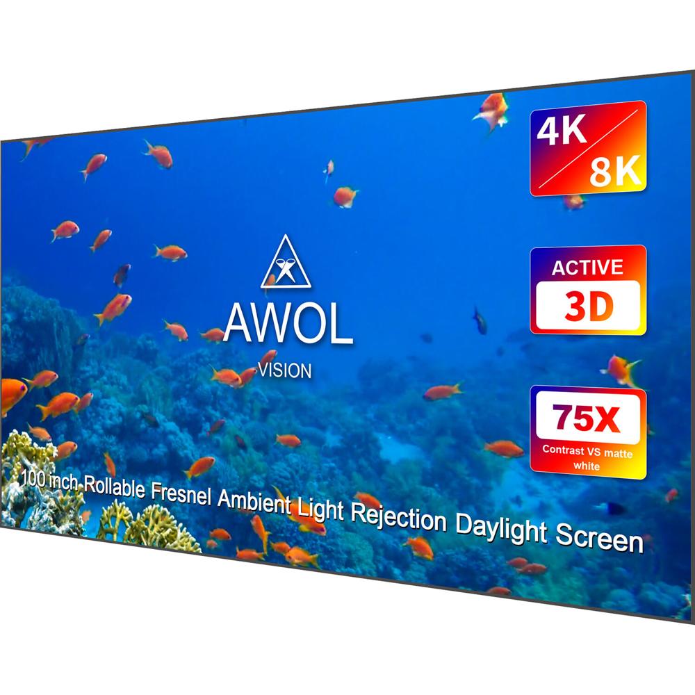 Pantalla de Proyección Fija AWOL Vision ALR-D100 100 Pantalla de Proyección Fija AWOL Vision ALR-D100 100