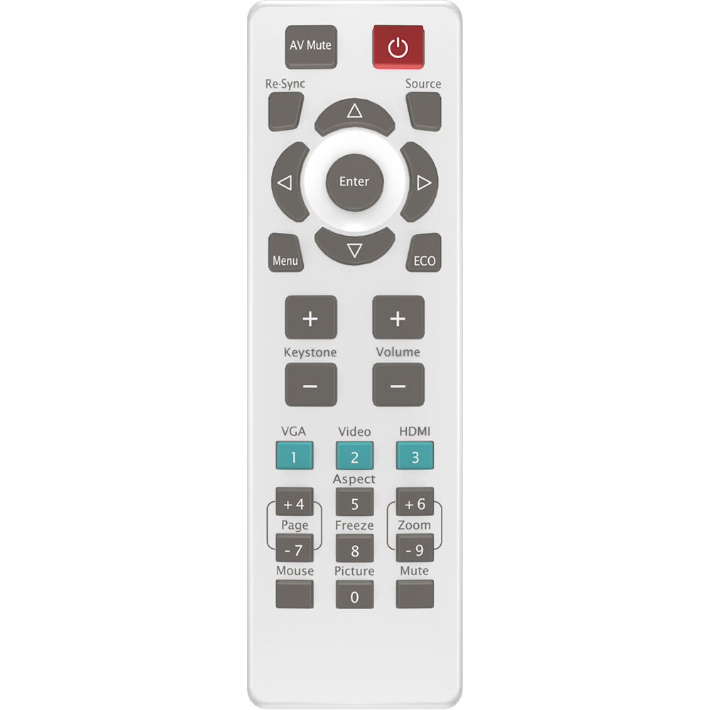 Control Remoto ScreenPlay para Proyectores InFocus/ScreenPlay Seleccionados (Blanco) - Funcionalidad 1817250-REG Control Remoto ScreenPlay para Proyectores InFocus/ScreenPlay Seleccionados (Blanco) - Funcionalidad 1817250-REG