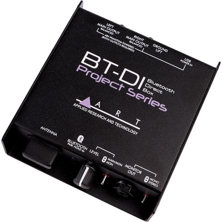 ART BT-DI Project Series: Caja Directa Bluetooth para Escenario y Estudio en Casa, Salidas XLR Balan 1713858-REG