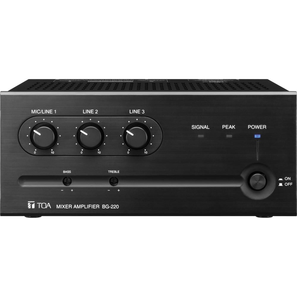 Amplificador y Mezclador Toa Electronics BG-220 para Sonido Instalado - 20W, 4 Ohm, 25V & 70V, Entra 693469-REG Amplificador y Mezclador Toa Electronics BG-220 para Sonido Instalado - 20W, 4 Ohm, 25V & 70V, Entra 693469-REG
