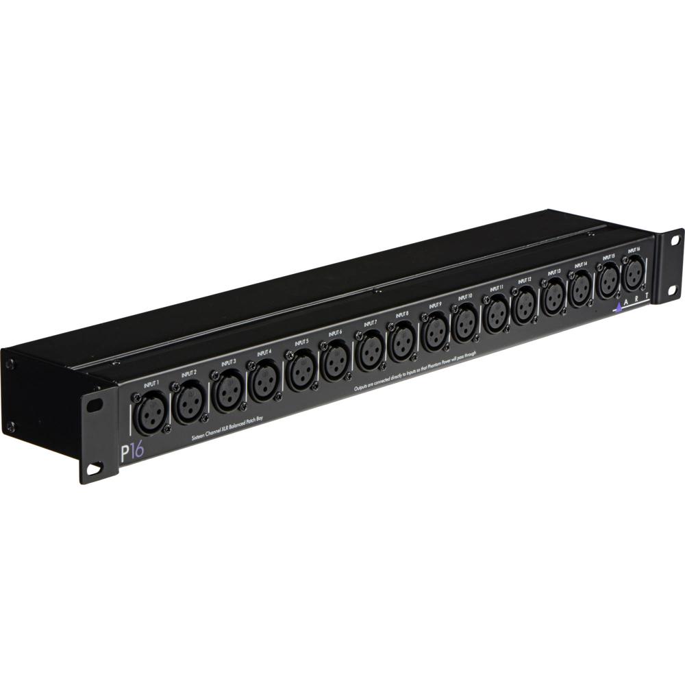 ART P16 Patch Bay Balanceado XLR Rackmount - 1RU Chasis de Acero, 16 Canales Balanceados, Interfaz P 758421-REG ART P16 Patch Bay Balanceado XLR Rackmount - 1RU Chasis de Acero, 16 Canales Balanceados, Interfaz P 758421-REG