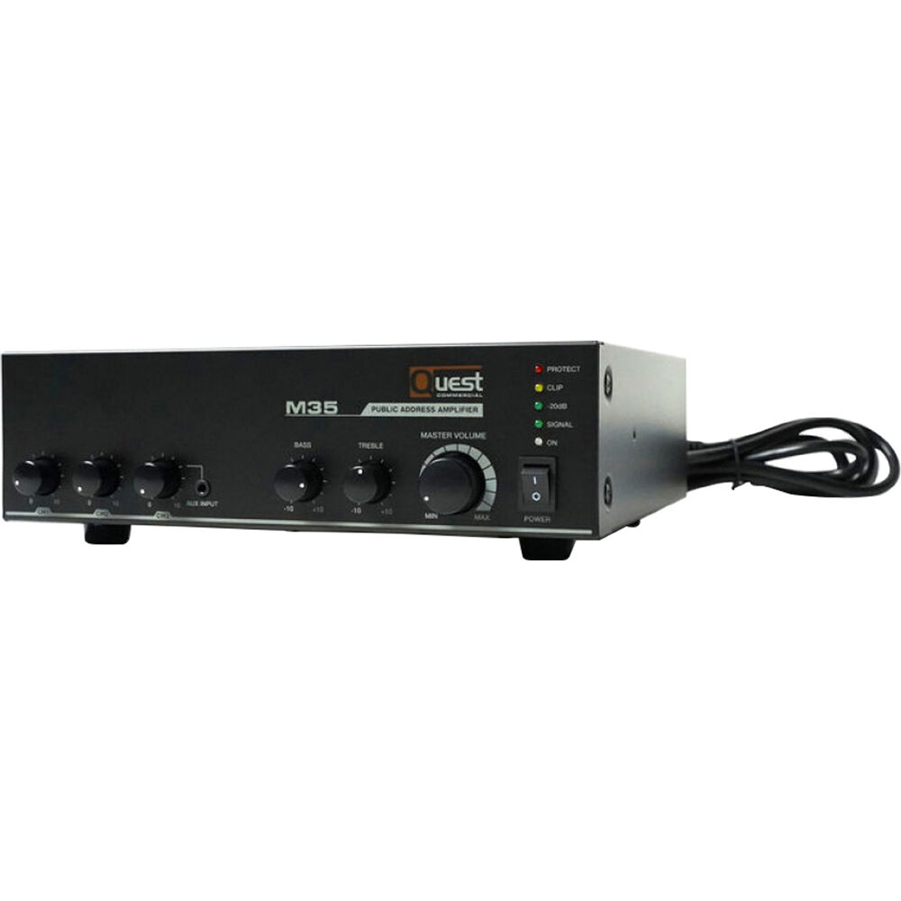 Amplificador y Mezclador Compacto Quest Commercial M35 de 35W para Aplicaciones Comerciales con Cont 1774988-REG Amplificador y Mezclador Compacto Quest Commercial M35 de 35W para Aplicaciones Comerciales con Cont 1774988-REG