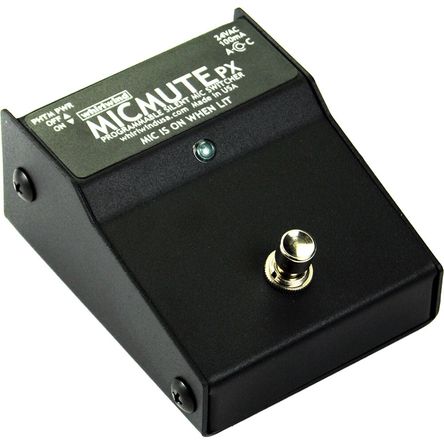 Caja de Muting Activo Whirlwind MicMute PX con Conectores XLR - Interruptor de Pie Resistente, 3 Mod 1602000-REG