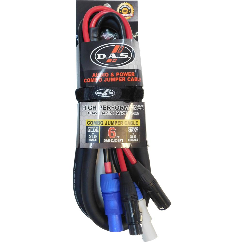 Cable Combo D.A.S. Audio - 14 AWG de Potencia + 16 AWG de Audio (6') con Conectores PowerCon y XLR 1350795-REG Cable Combo D.A.S. Audio - 14 AWG de Potencia + 16 AWG de Audio (6') con Conectores PowerCon y XLR 1350795-REG
