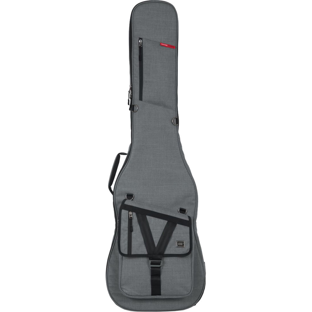 Gator Transit Series Gig Bag para Guitarra Bajo (Gris Claro)