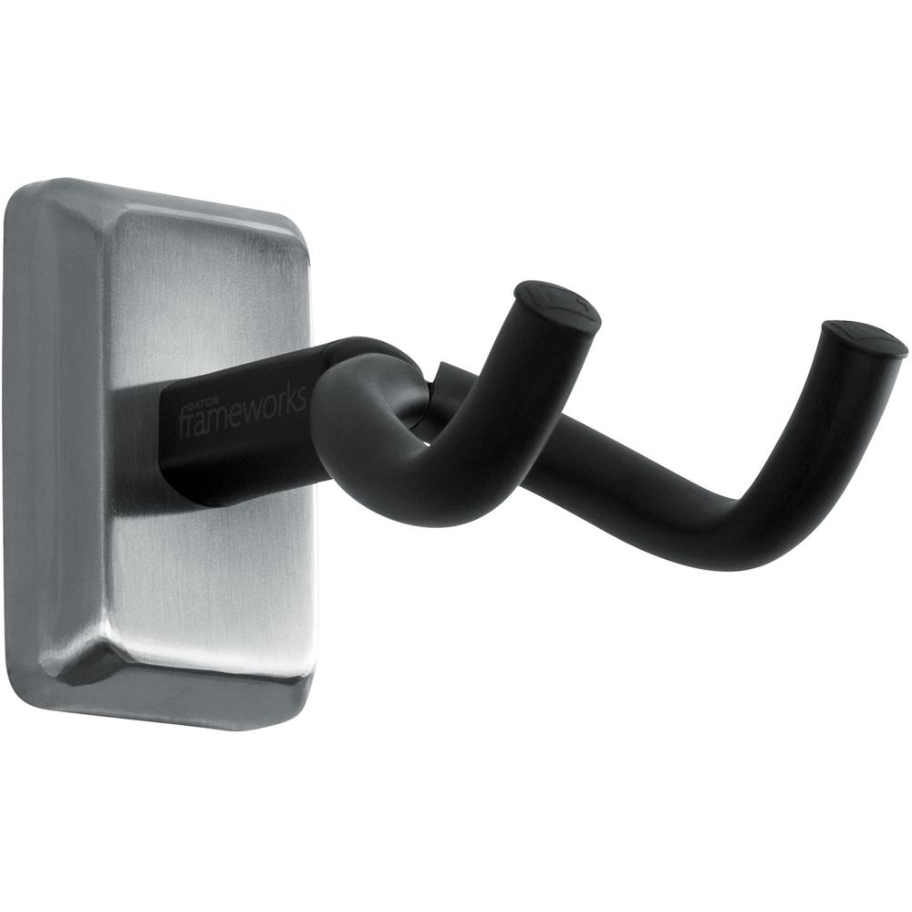 Gator Wall-Mounted Guitar Hanger with Chrome Mounting Plate 1222849-REG Gator Wall-Mounted Guitar Hanger with Chrome Mounting Plate 1222849-REG