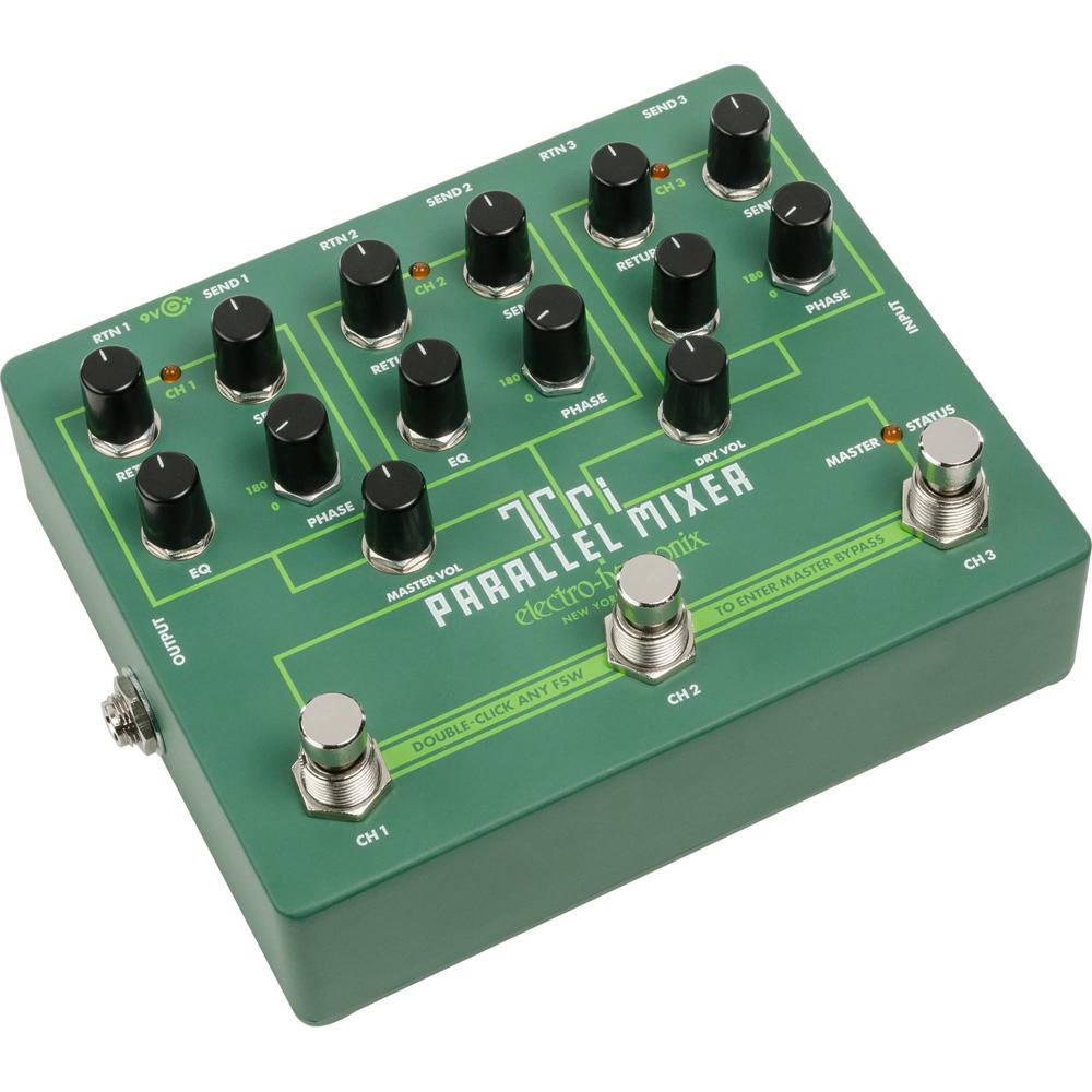 Electro-Harmonix Tri Parallel Mixer - Pedal de Mezcla y Switcher de Loop FX para Guitarra Eléctrica
