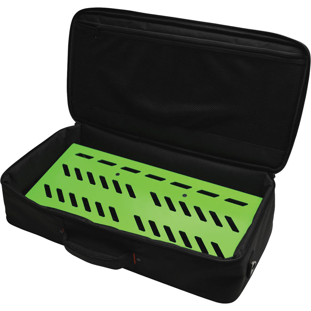 Gator Pedalboard de Aluminio Grande con Funda (Verde)