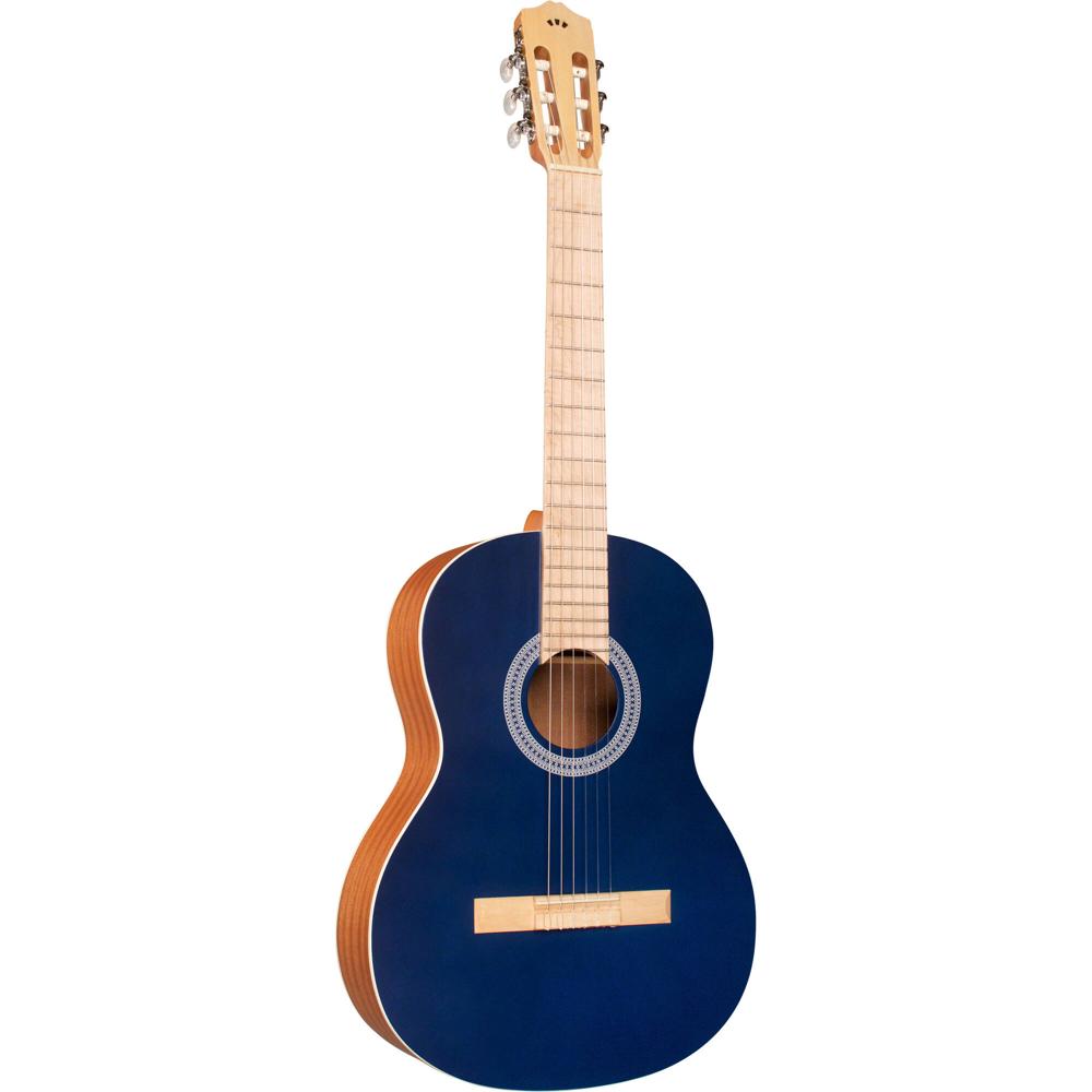 Guitarra Acústica Clásica Cordoba Protégé C1 Matiz Nylon (Azul Clásico) - Tapa de Abeto Sólido, Cuer