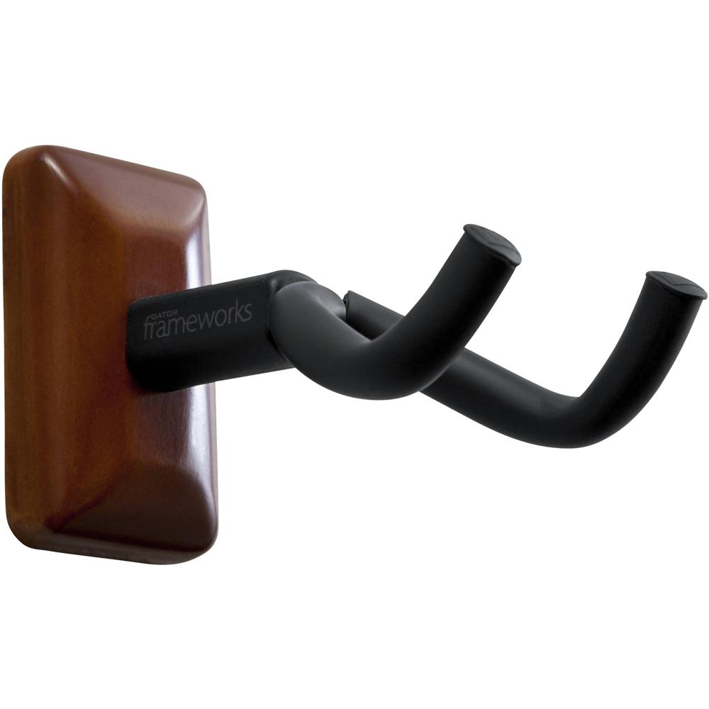 Gator Wall-Mounted Guitar Hanger with Mahogany Mounting Plate 1222847-REG Gator Wall-Mounted Guitar Hanger with Mahogany Mounting Plate 1222847-REG
