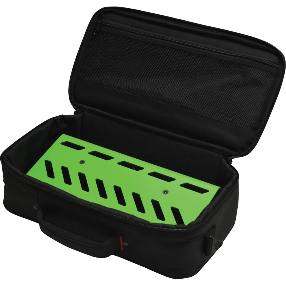 Gator Pedalboard de Aluminio con Funda de Transporte (Verde, Pequeño)