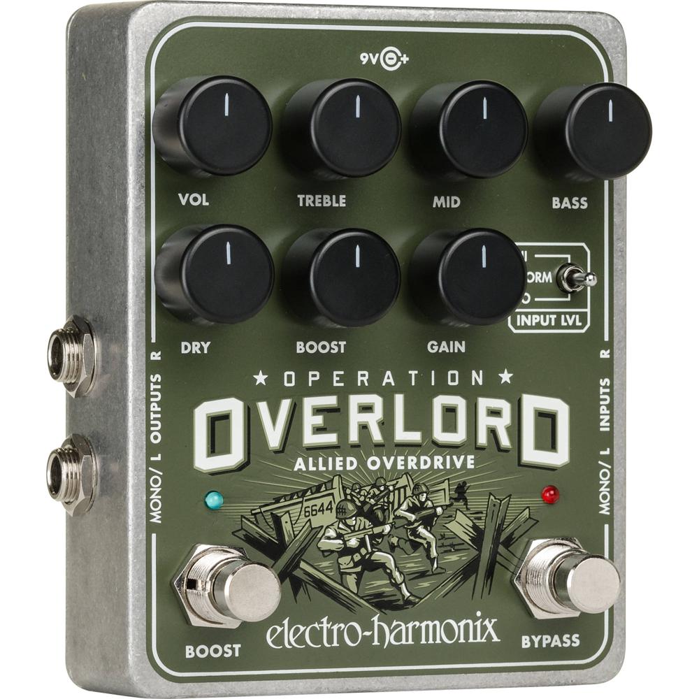 Electro-Harmonix Operation Overlord - Pedal de Overdrive Multi-Instrumental Estéreo con Boost, Disto