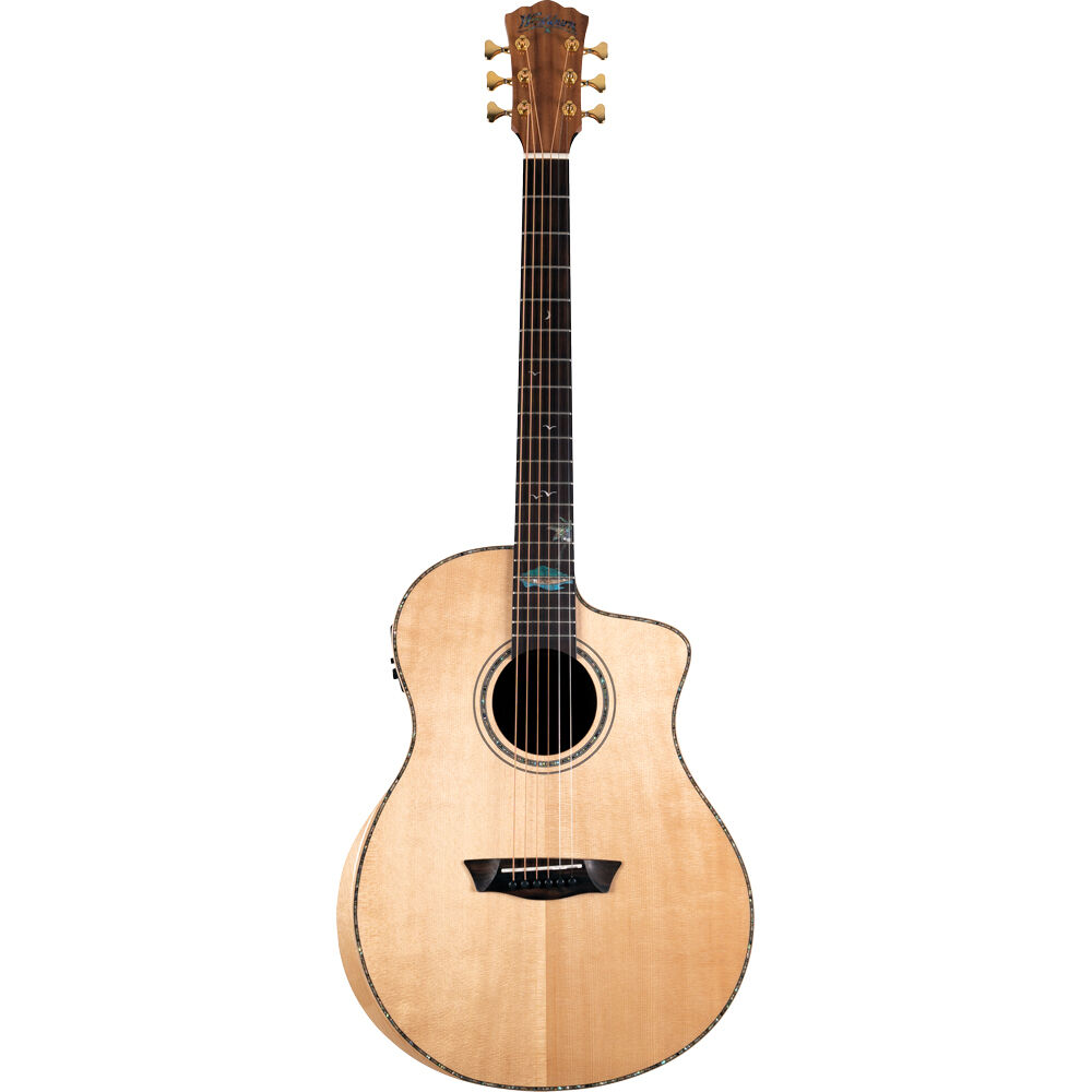 Guitarra Acústica Híbrida Washburn Allure SC56S Bella Tono Studio - Cuerpo Compacto, Tapa de Abeto S