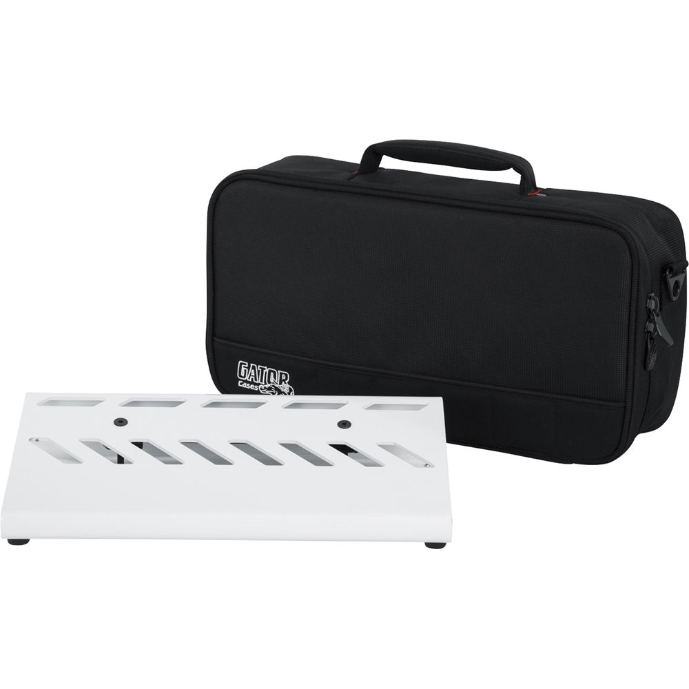Gator Pedalboard de Aluminio con Funda de Transporte (Blanco, Pequeño)