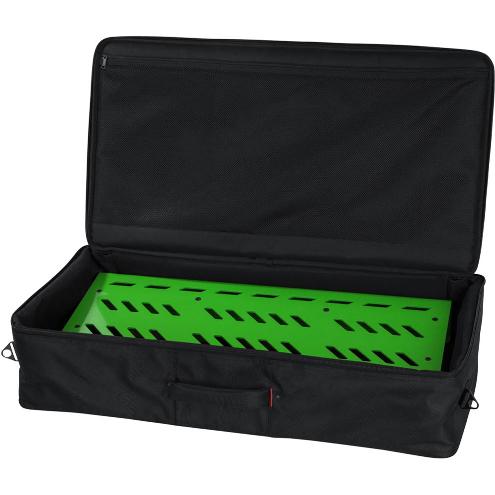 Gator Pedalboard de Aluminio Extra Grande con Funda (Verde)