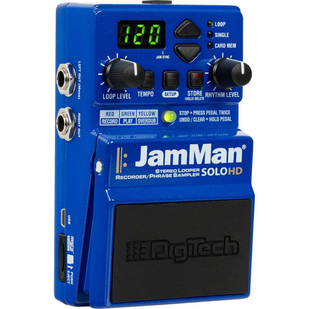 DigiTech JamMan Solo HD: Pedal Looper/Grabador Estéreo Compacto con USB y 35 Minutos de Memoria Onbo