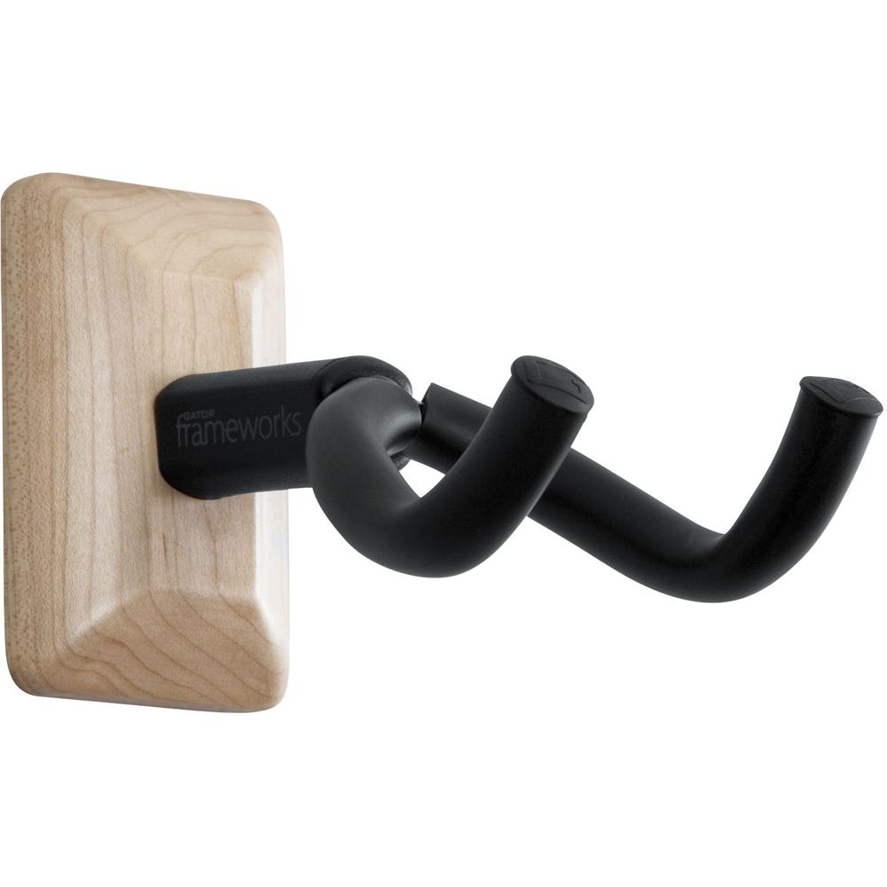 Gator Wall-Mounted Guitar Hanger with Maple Mounting Plate 1222848-REG Gator Wall-Mounted Guitar Hanger with Maple Mounting Plate 1222848-REG