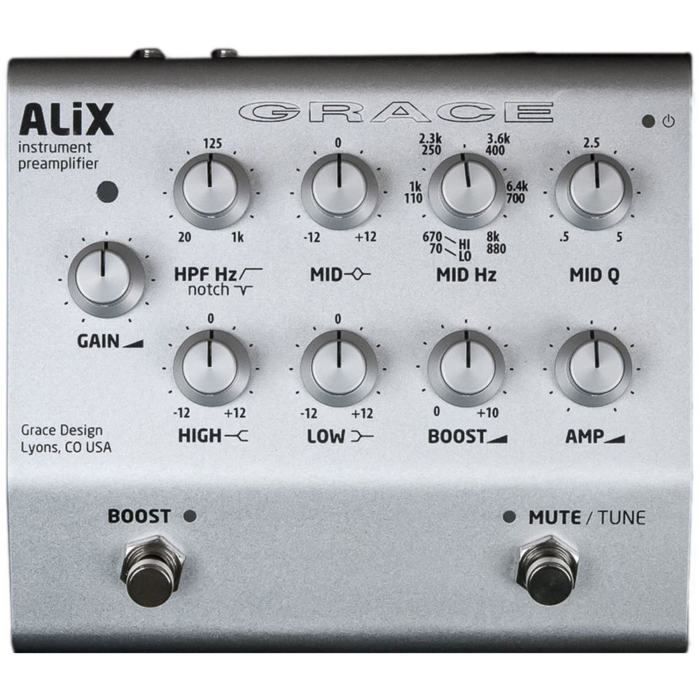 Grace Design ALiX: Preamp, EQ y Pedal de Boost para Instrumentos Acústicos - 3 Ajustes de Impedancia