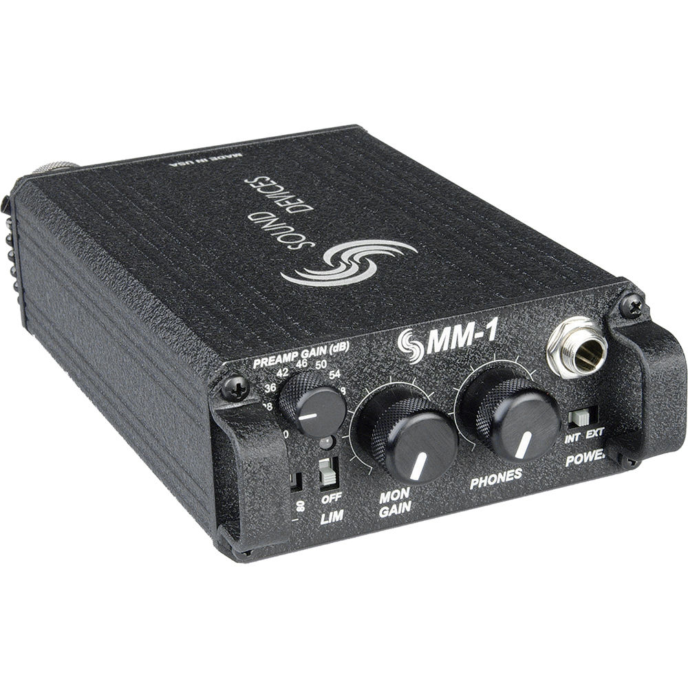 Preamp de Micrófono Portátil de Canal Único Sound Devices MM-1 - Diseño Compacto, Entrada XLR, Alime