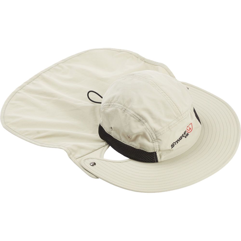 K-Tek KSH1 Stingray Audio SunHat (Arena) - Sombrero de Media Visera con Capucha, Ajustable, Correa p