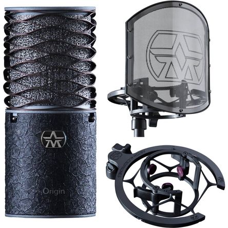 Aston Microphones Origin Black Bundle: Mic, Filtro Pop Shield y Soporte Swift - Incluye Micrófono Or 1543353-REG