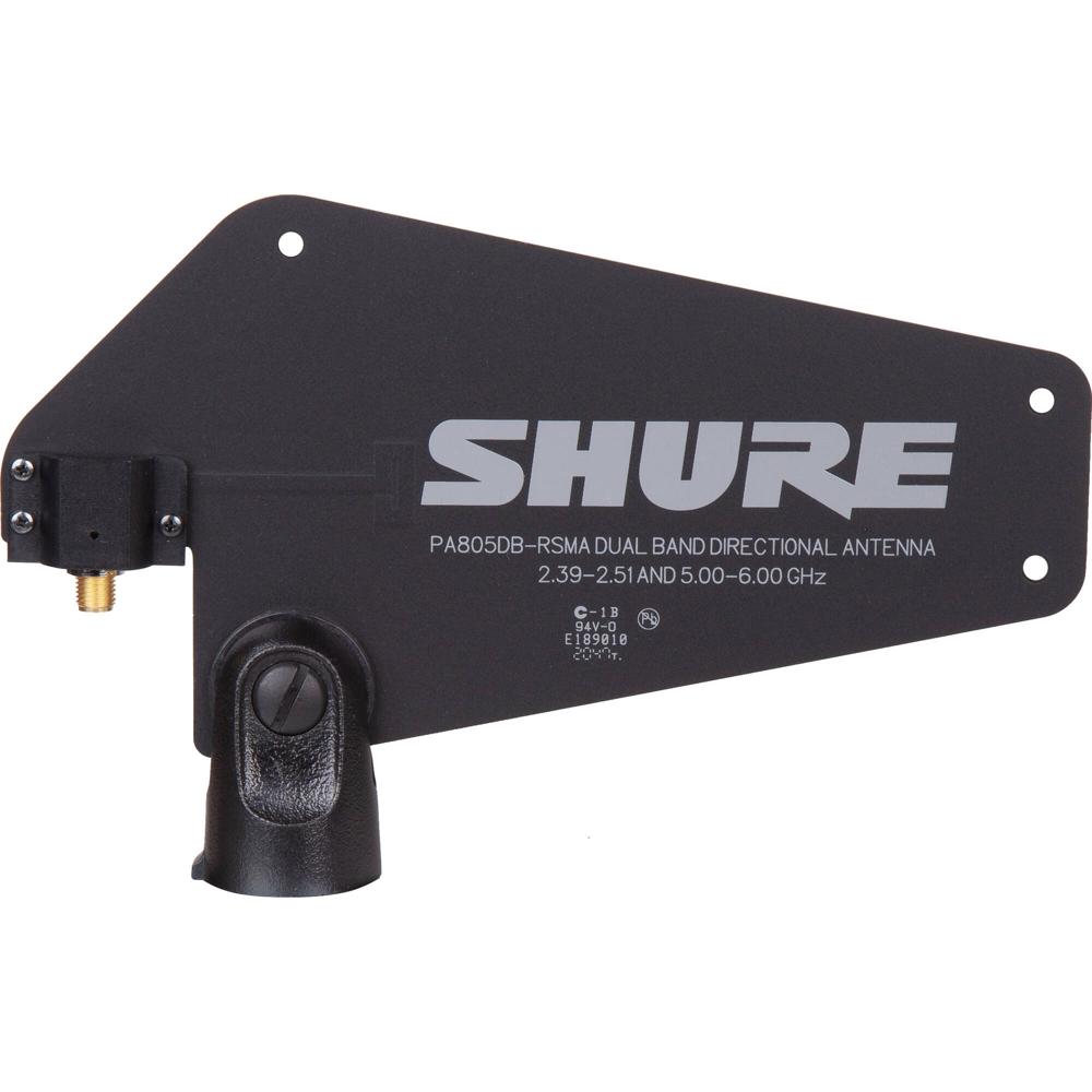 Antena Direccional Pasiva Doble Banda Shure PA805DB-RSMA para GLX-D+ Inalámbrico (2.4, 5.8 GHz) - Me 1749103-REG Antena Direccional Pasiva Doble Banda Shure PA805DB-RSMA para GLX-D+ Inalámbrico (2.4, 5.8 GHz) - Me 1749103-REG