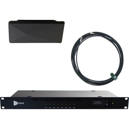 Antena Arquitectónica CP Negra RF Venue con Combiner de 8 Canales y Paquete de Cables (470 a 608 MHz 1789575-REG