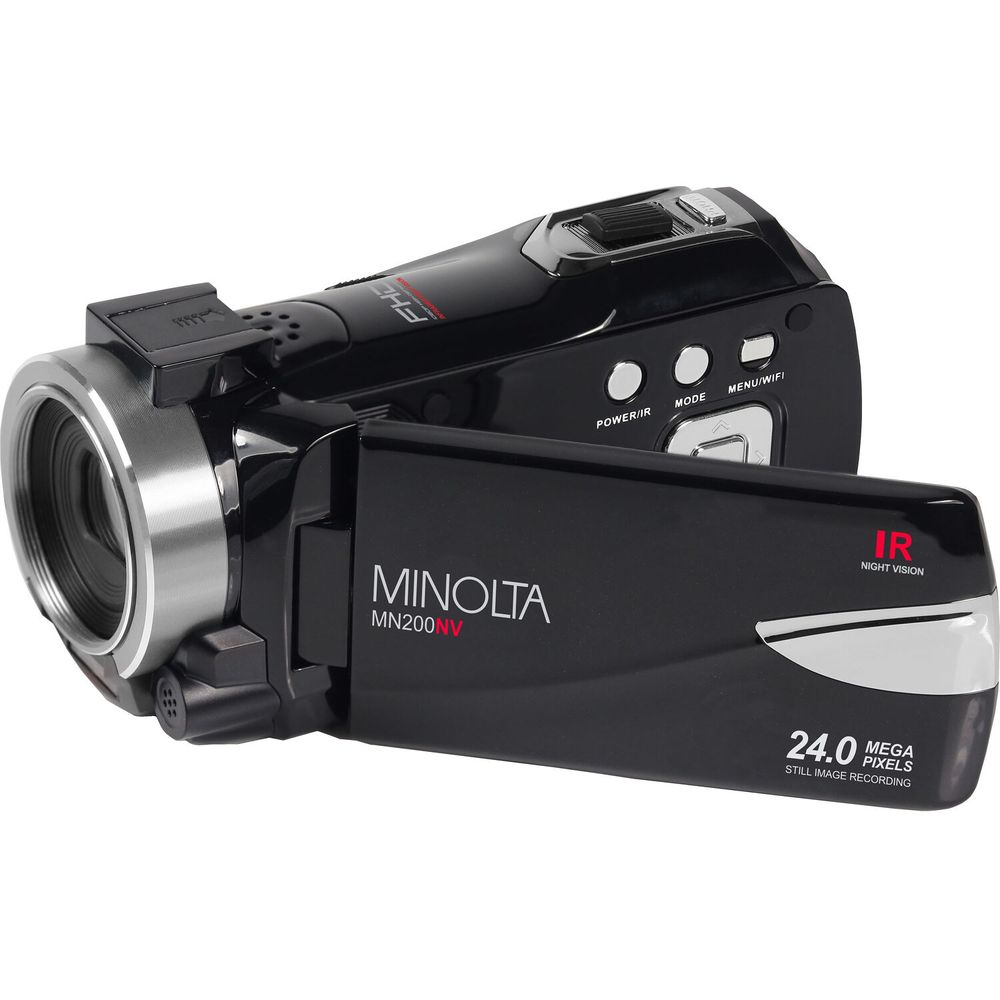 Cámara de Video Minolta Mn200Nv32 Full Hd 1080P con Visión Nocturna Ir Negro 1732574-REG Cámara de Video Minolta Mn200Nv32 Full Hd 1080P con Visión Nocturna Ir Negro 1732574-REG
