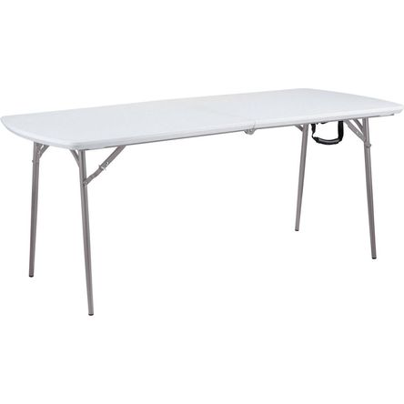 Mesa Plegable Oklahoma Sound para Banquetes (Gris Moteado) - Ideal para Fiestas, Comedores, Soporta 1436594-REG