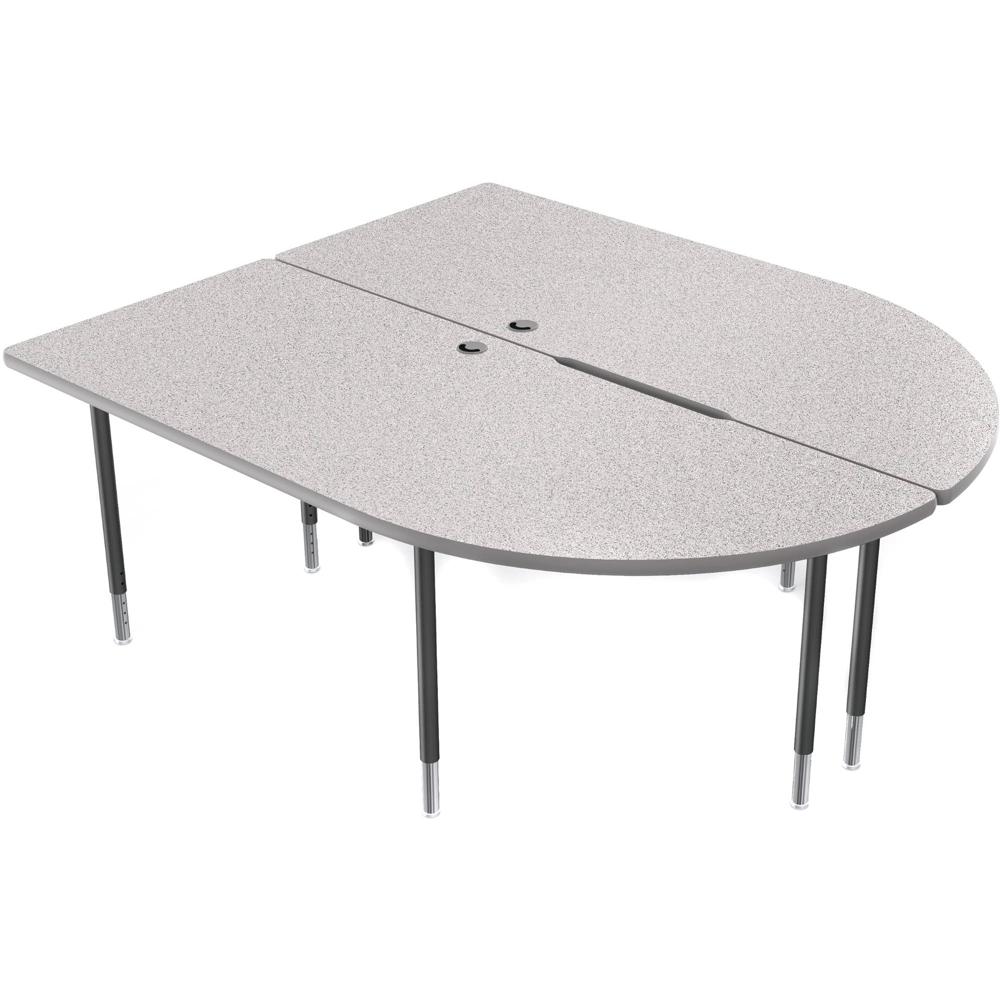 Mesa Multimedia y de Colaboración Balt MediaSpace (Grande Doble, Laminado Nebulosa Gris, Bisel Plati 1324991-REG Mesa Multimedia y de Colaboración Balt MediaSpace (Grande Doble, Laminado Nebulosa Gris, Bisel Plati 1324991-REG