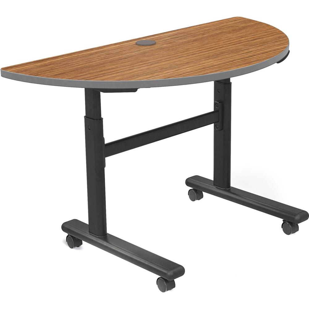 Mesa Flipper Ajustable en Altura para Conferencias y Entrenamientos (Semi Redonda, Laminado de Tejo 1325067-REG Mesa Flipper Ajustable en Altura para Conferencias y Entrenamientos (Semi Redonda, Laminado de Tejo 1325067-REG