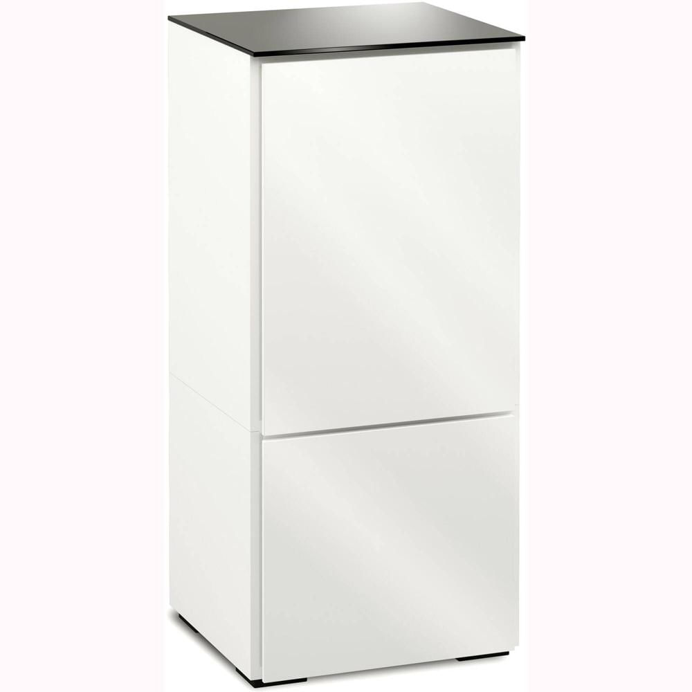 Gabinete AV Salamander Designs Chameleon Miami 517 (Blanco Brillante y Tapa de Vidrio Negro) - Chasi