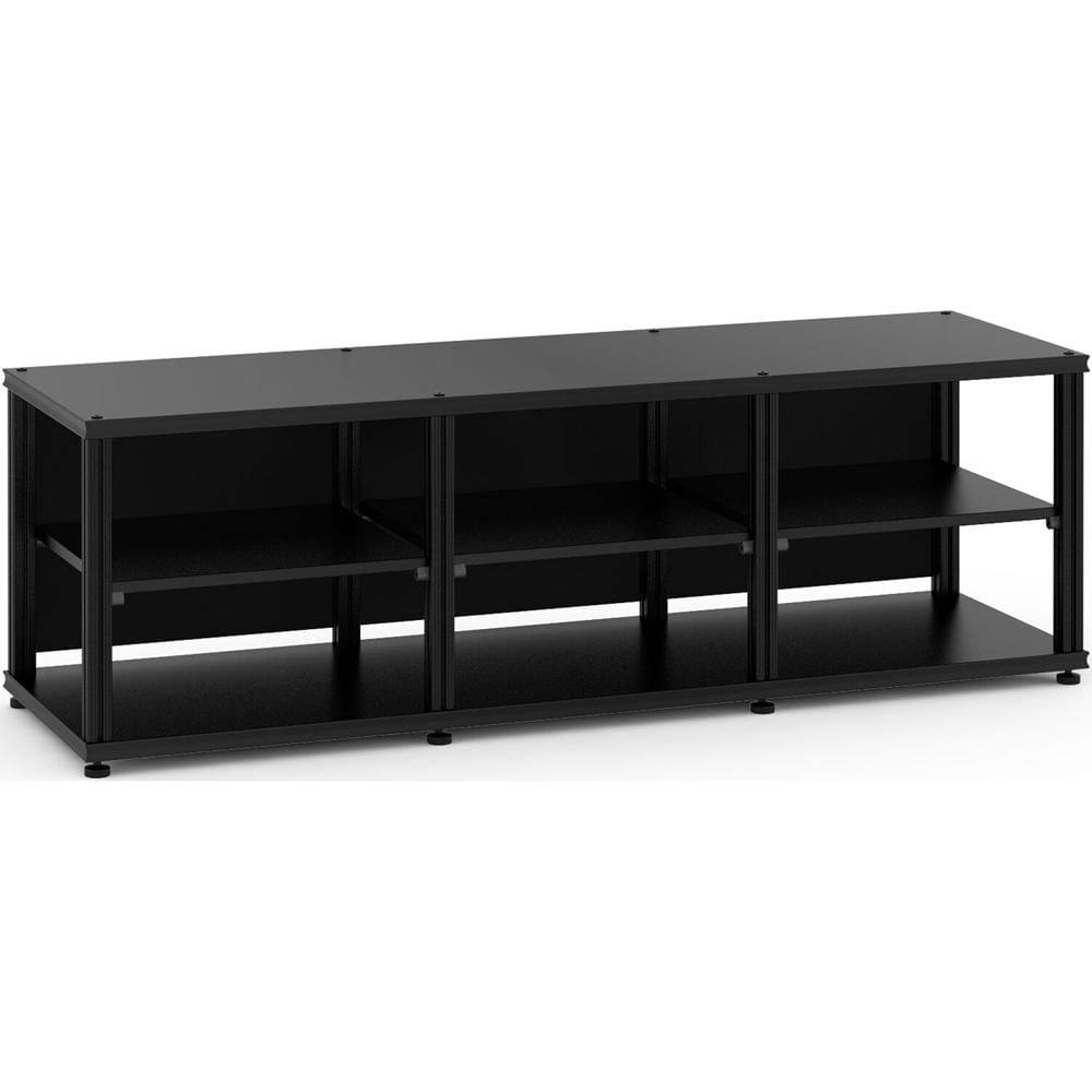 Sistema de Mueble AV Salamander Designs Synergy SL20B (Madera Negra y Patas Negras) - Diseño Abierto