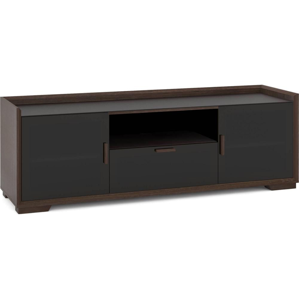 Mueble de Audio/Vídeo Salamander Designs en Wenge Espresso con Puertas de Vidrio Negro (72 x 24 x 20