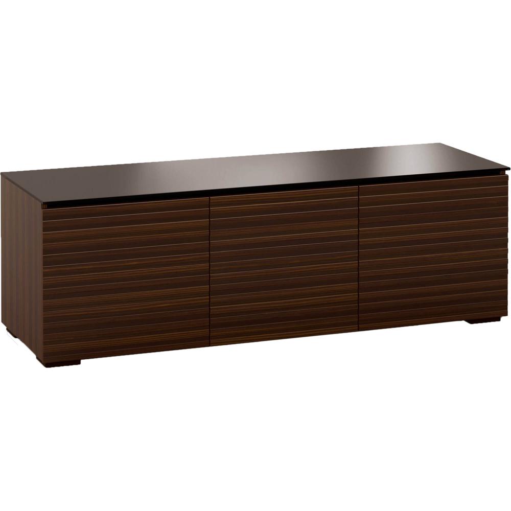 Mueble AV Salamander Designs Zurich 237 Chameleon - Madera Opium Marrón con Tapa de Vidrio Negro, Ch
