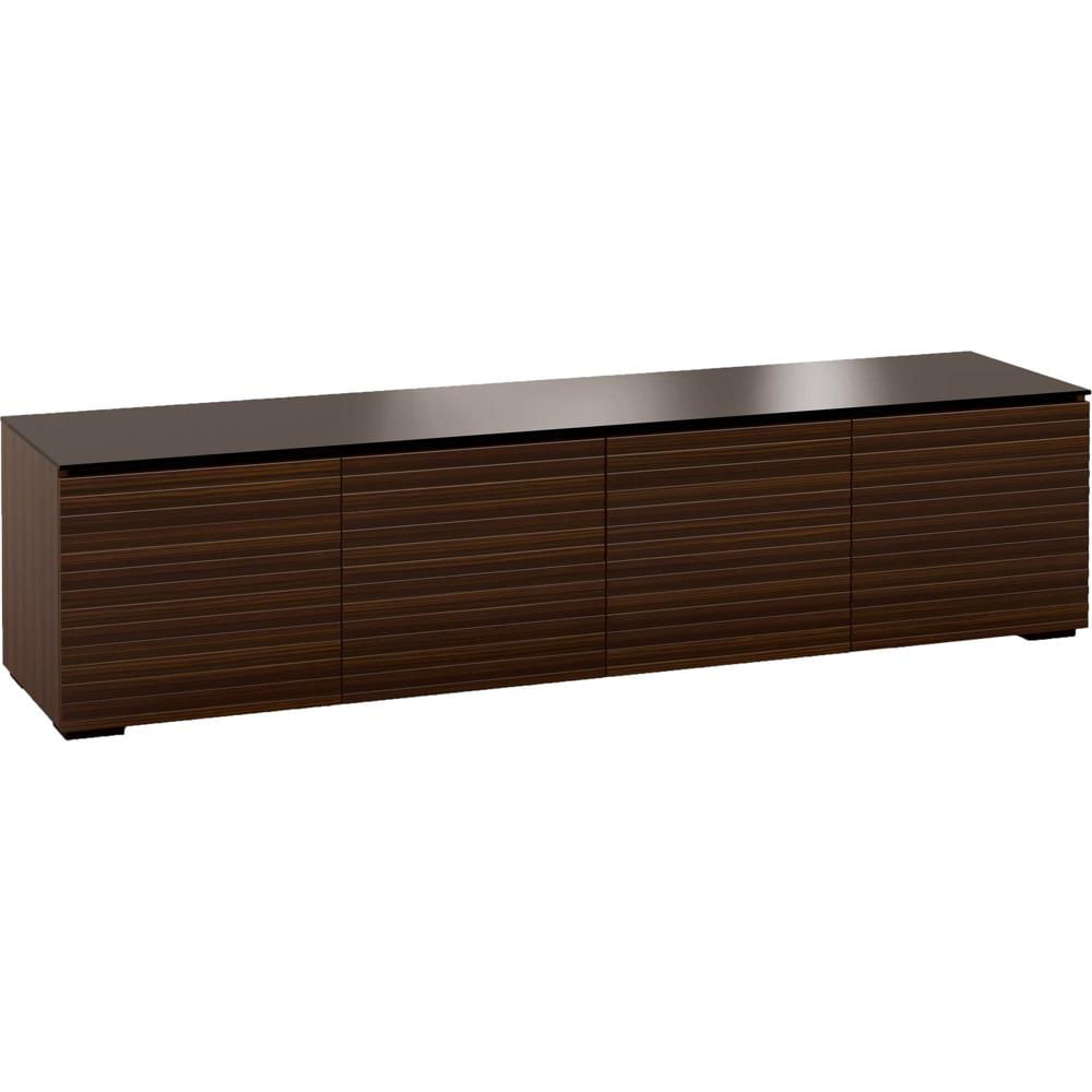 Mueble AV Salamander Designs Zurich 247 Colección Chameleon - Madera Opium Marrón con Tapa de Vidrio