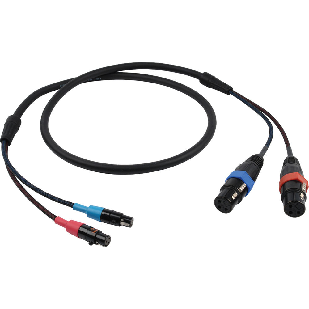 Cable de Entrada Dual XLR a Dual TA3 de 48 Cable de Entrada Dual XLR a Dual TA3 de 48