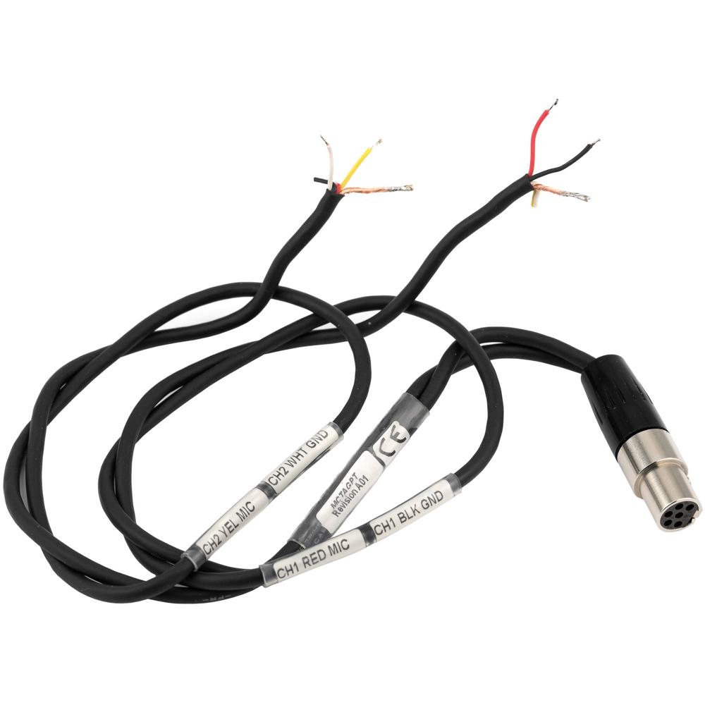 Cable de Micrófono de Nivel Analógico Dual Pigtail a TA6F para Transmisor DCHT de Lectrosonics (18 Cable de Micrófono de Nivel Analógico Dual Pigtail a TA6F para Transmisor DCHT de Lectrosonics (18