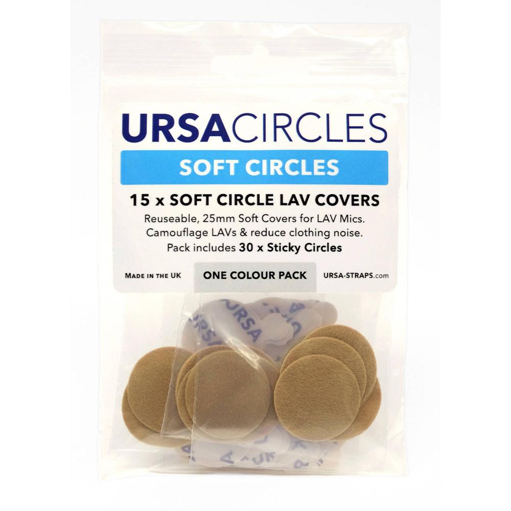Cubiertas de Micrófono Lavalier URSA Soft Circles (Paquete de 15, Beige) - Montaje Discreto, Reutili 1502117-REG Cubiertas de Micrófono Lavalier URSA Soft Circles (Paquete de 15, Beige) - Montaje Discreto, Reutili 1502117-REG