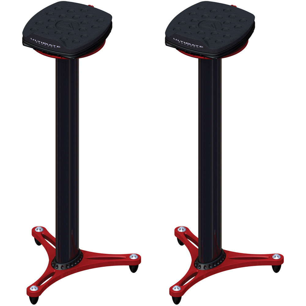 Soporte de Monitor de Estudio Ultimate Support MS-100 de Segunda Generación (Par, Negro/Rojo) - Capa 755798-REG Soporte de Monitor de Estudio Ultimate Support MS-100 de Segunda Generación (Par, Negro/Rojo) - Capa 755798-REG