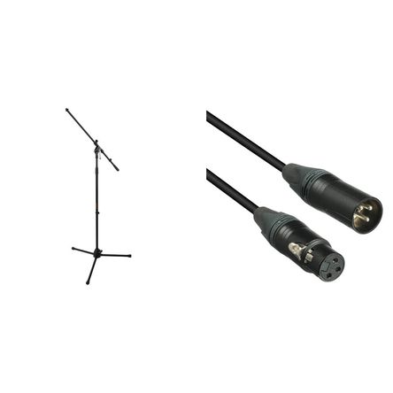 Soporte de Micrófono Tripode Auray MS-5230F con Brazo Fijo y Kit de Cable XLR 1465751-REG Soporte de Micrófono Tripode Auray MS-5230F con Brazo Fijo y Kit de Cable XLR 1465751-REG