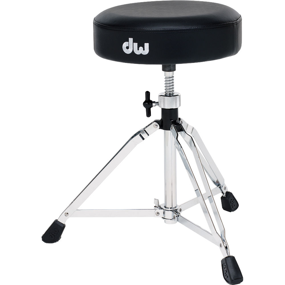 DW DRUMS 5100 Series Silla de Tambor con Base de Trípode, Asiento de Vinilo de 13", Montaje de Vise