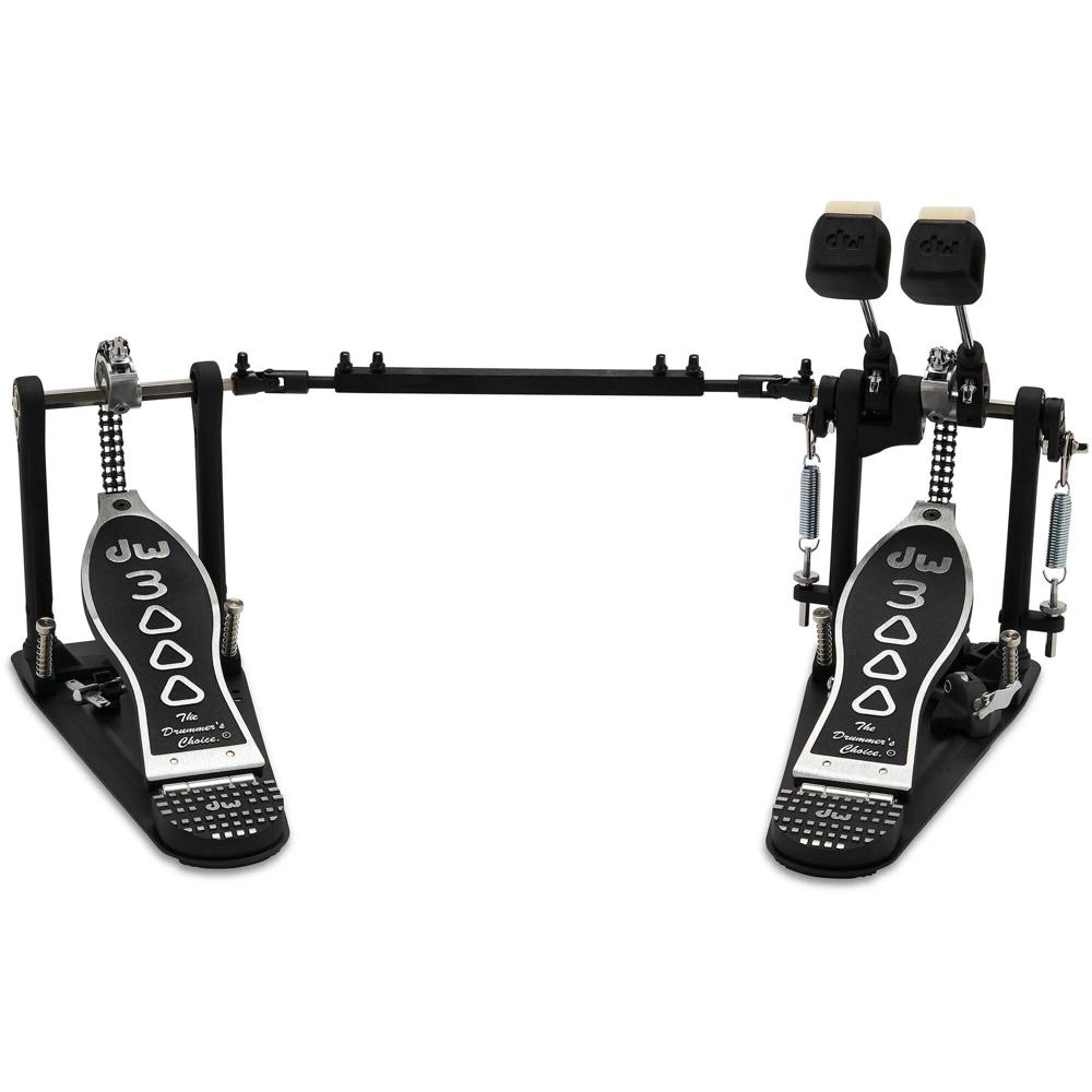 Pedal de Bombo Doble DW DRUMS 3000 Series - Para Todos los Niveles, Doble Cadena, Ajuste Delta, Cons