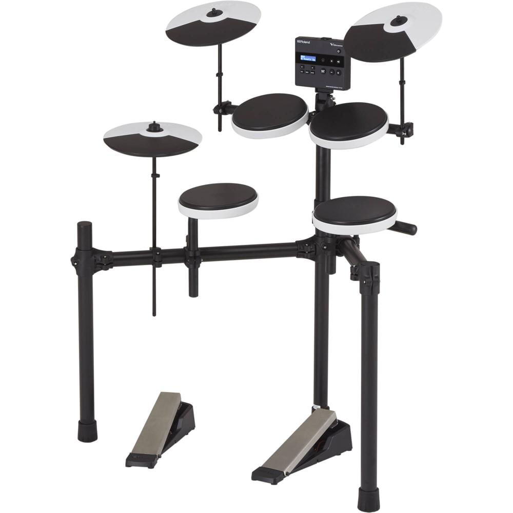 Kit de Batería Electrónica Roland TD-02K V-Drums: 5 Piezas, Módulo TD-02, 16 Kits, Pedales y Soporte