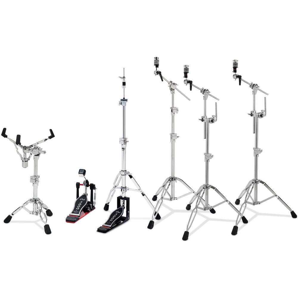 DW DRUMS 5000PK5 Paquete de Hardware para Batería: Incluye Pedal de Bombo de Doble Cadena, Soporte d