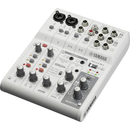 Yamaha AG06MK2 Mezclador de 6 Canales y Interfaz de Audio USB (Blanco) - Entradas Combo Mic/Line, Ef 1701788-REG Yamaha AG06MK2 Mezclador de 6 Canales y Interfaz de Audio USB (Blanco) - Entradas Combo Mic/Line, Ef 1701788-REG