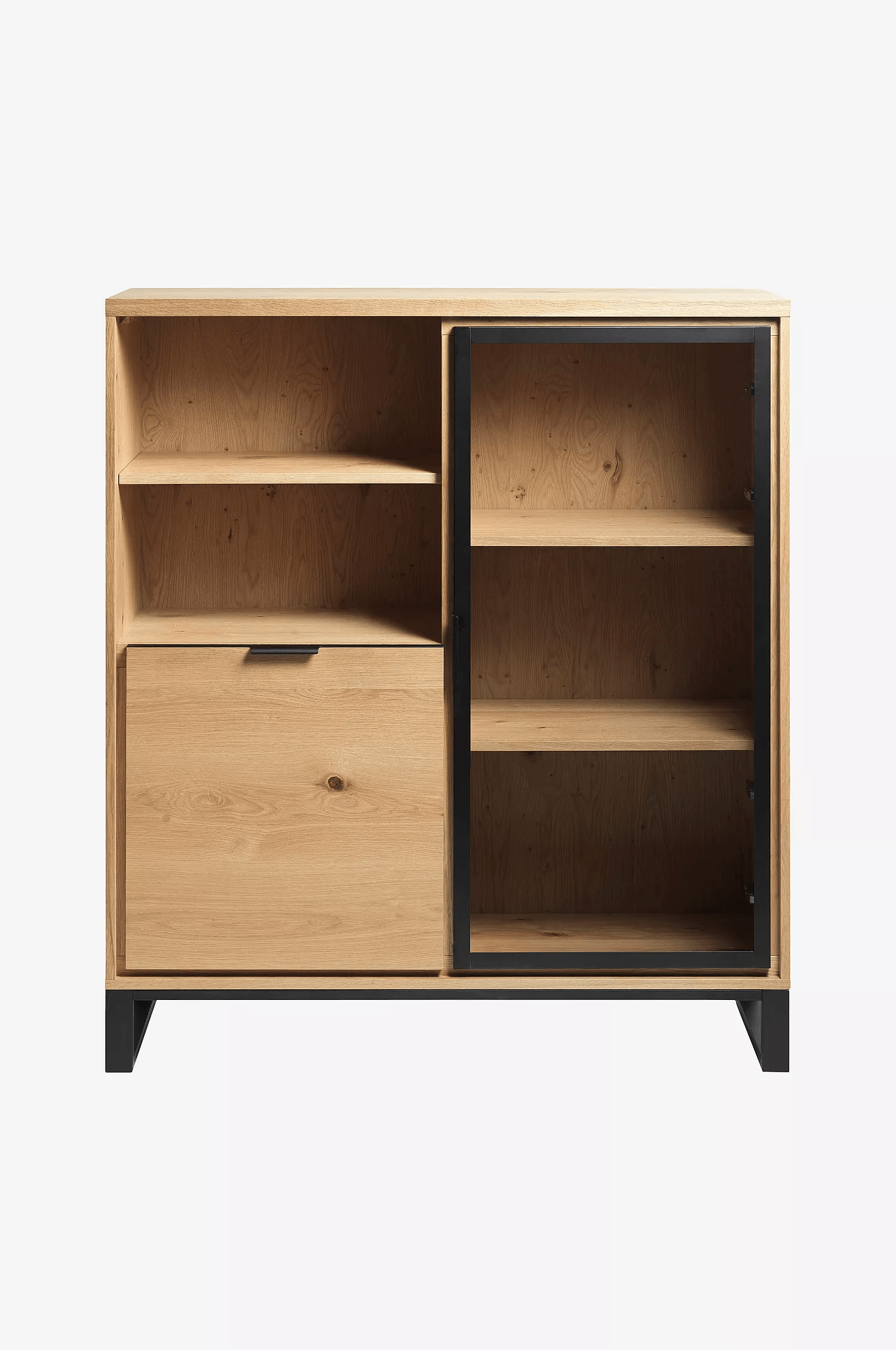 Vitrina vajillera multiusos 2 puertas Miriam color Haya TU MESITA