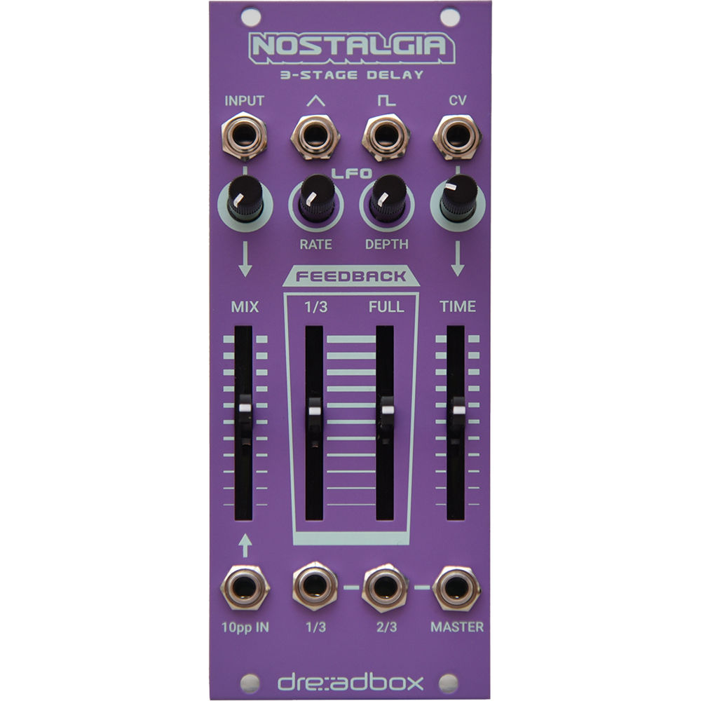 Dreadbox Chromatic Nostalgia Módulo Eurorack de Delay Híbrido de 3 Etapas (10HP)