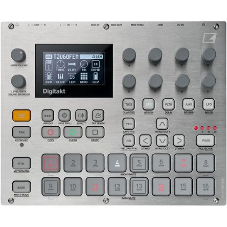 Elektron Digitakt Edición 25 Aniversario - Máquina de Ritmos Digital de 8 Voces y Sampler (Plata) co 1794187-REG